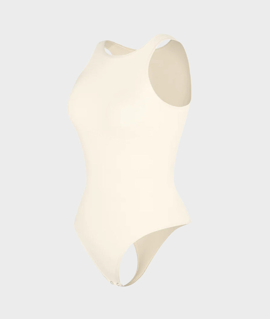 Seamless Crew Neck Sleeveless Sculpting Bodysuit Shapewear for All-Day Comfort