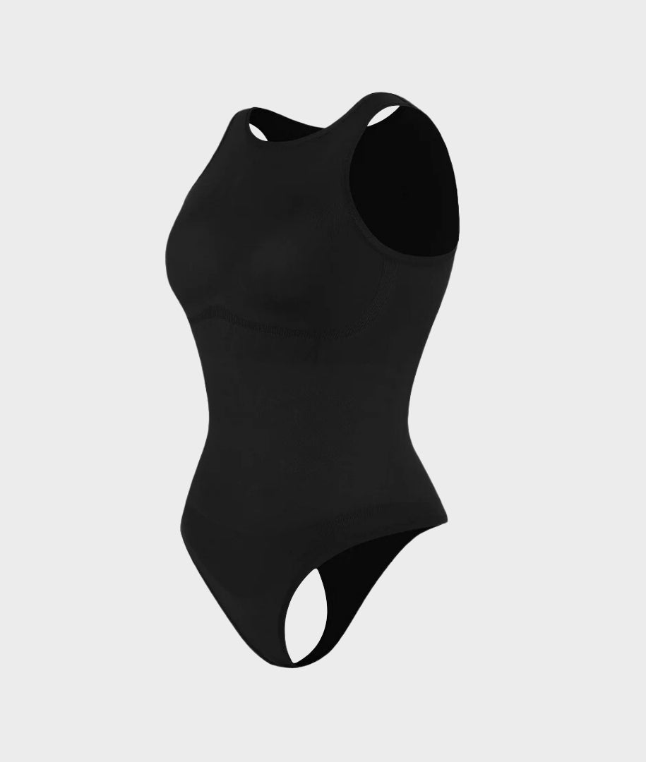 Seamless Crew Neck Sleeveless Sculpting Bodysuit Shapewear for All-Day Comfort