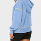 Stylish Women's Cropped Half-Zip Hoodie: Cozy Sweatshirt with Contrast Stitching