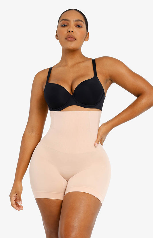 SheCurve® Seamless High-Waist Mid-Thigh Shaping Shorts Tummy Control Smoothing
