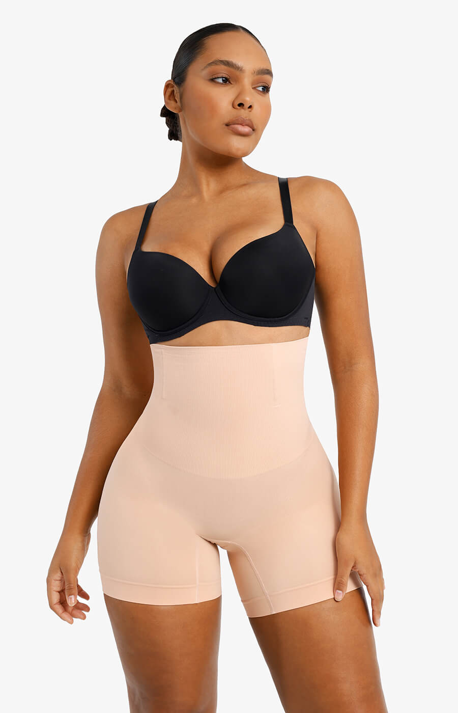 SheCurve® Seamless High-Waist Mid-Thigh Shaping Shorts Tummy Control Smoothing