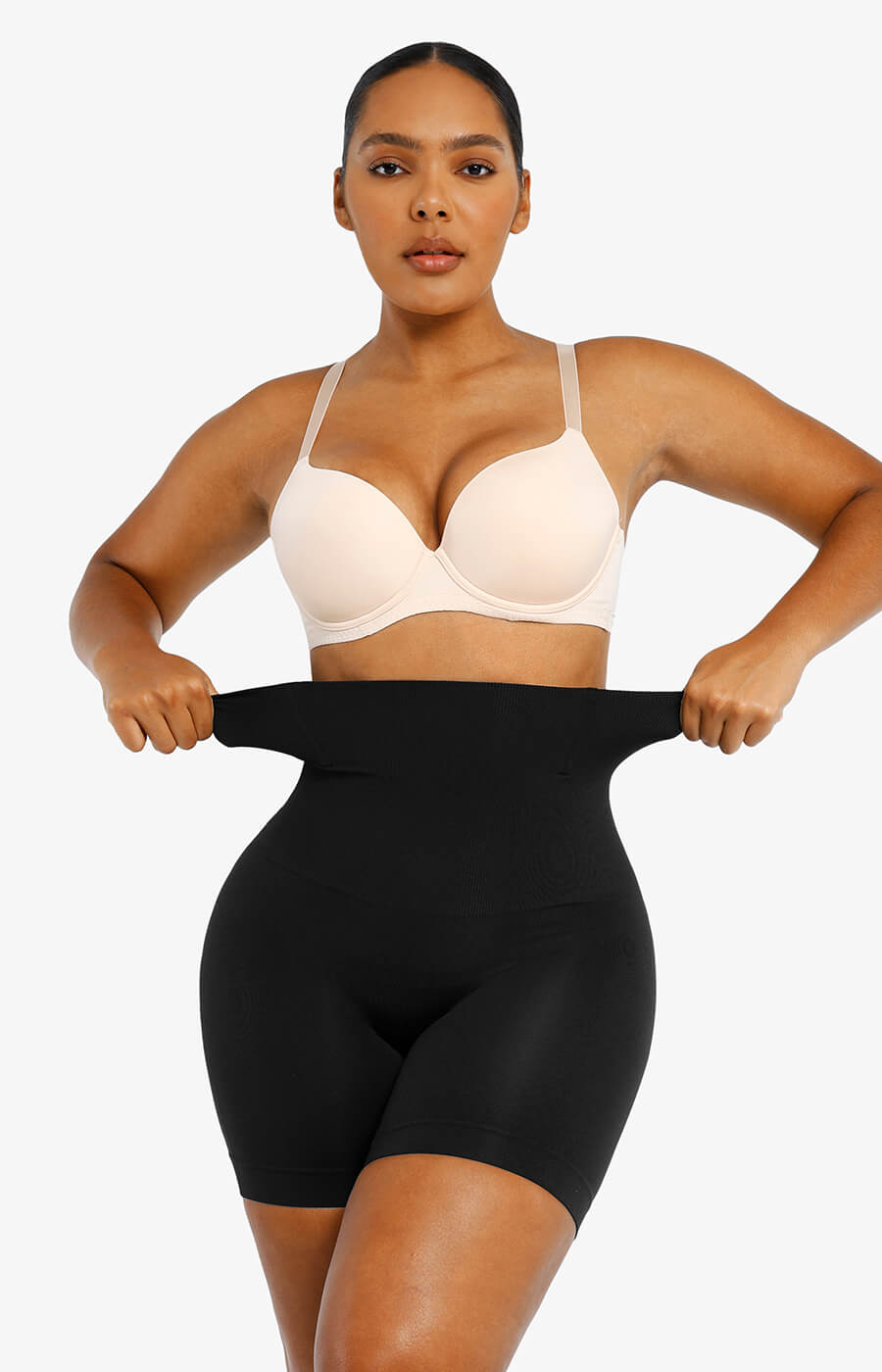 SheCurve® Seamless High-Waist Mid-Thigh Shaping Shorts Tummy Control Smoothing