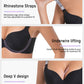 Sparkling Rhinestone Strap Deep V Push-Up Underwire Bra for Enhanced Lift