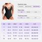 Sleek Deep V Ribbed Cross Back One-Piece Swimsuit for Women