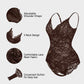Elegant Deep V Lace Sculpting Thong Bodysuit for Women - Sexy Shapewear