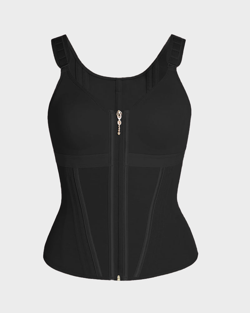 Ultimate Double-Layer Tummy Control Waist Shaper Girdle with Built-in Bra