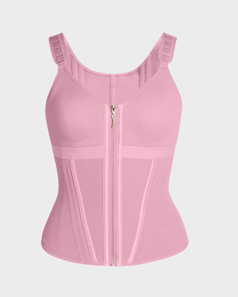 Ultimate Double-Layer Tummy Control Waist Shaper Girdle with Built-in Bra