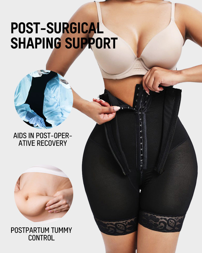 SheCurve Double Compression High-Waist Shaper Shorts: Tummy Control, Butt Lift, Posture