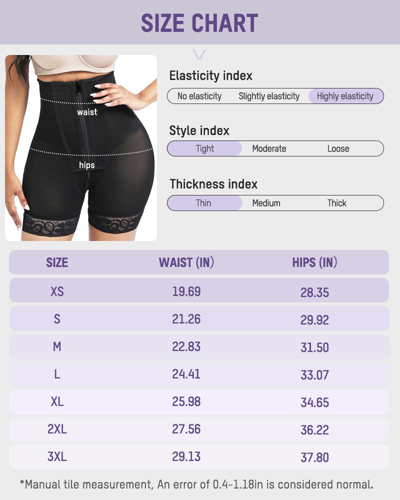 SheCurve Double Compression High-Waist Shaper Shorts: Tummy Control, Butt Lift, Posture