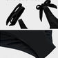Double Tie Shoulder High Waist Tummy Control Bikini Set for Women