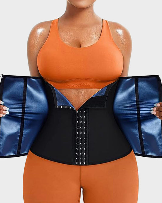 Double Layer Adjustable Waist Trainer Sweat Belt for Workout Slimming