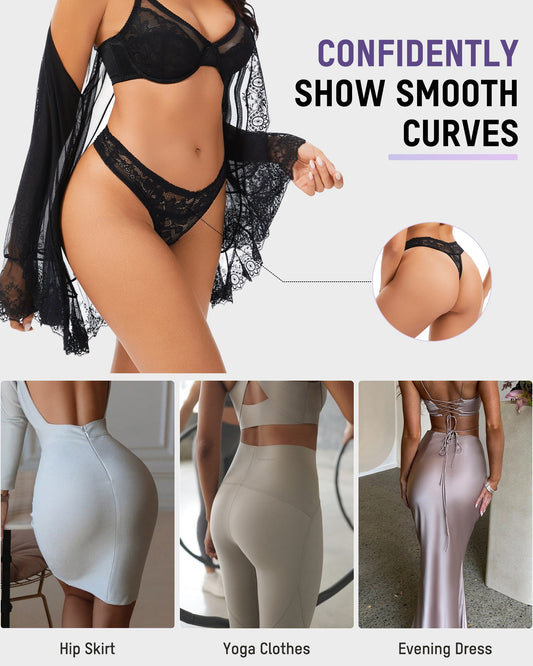 Elegant Comfort Floral Lace Thong 3 Pack: Sexy, Breathable, Seamless Women's Underwear