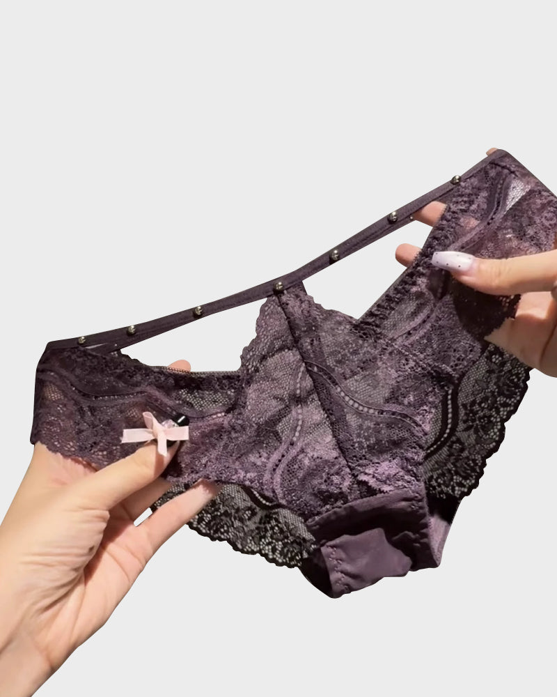 Chic Low-Rise Lace Panties 6-Pack Gift Set - Feminine, Comfy, Breathable Underwear