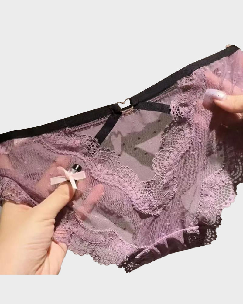 Chic Low-Rise Lace Panties 6-Pack Gift Set - Feminine, Comfy, Breathable Underwear