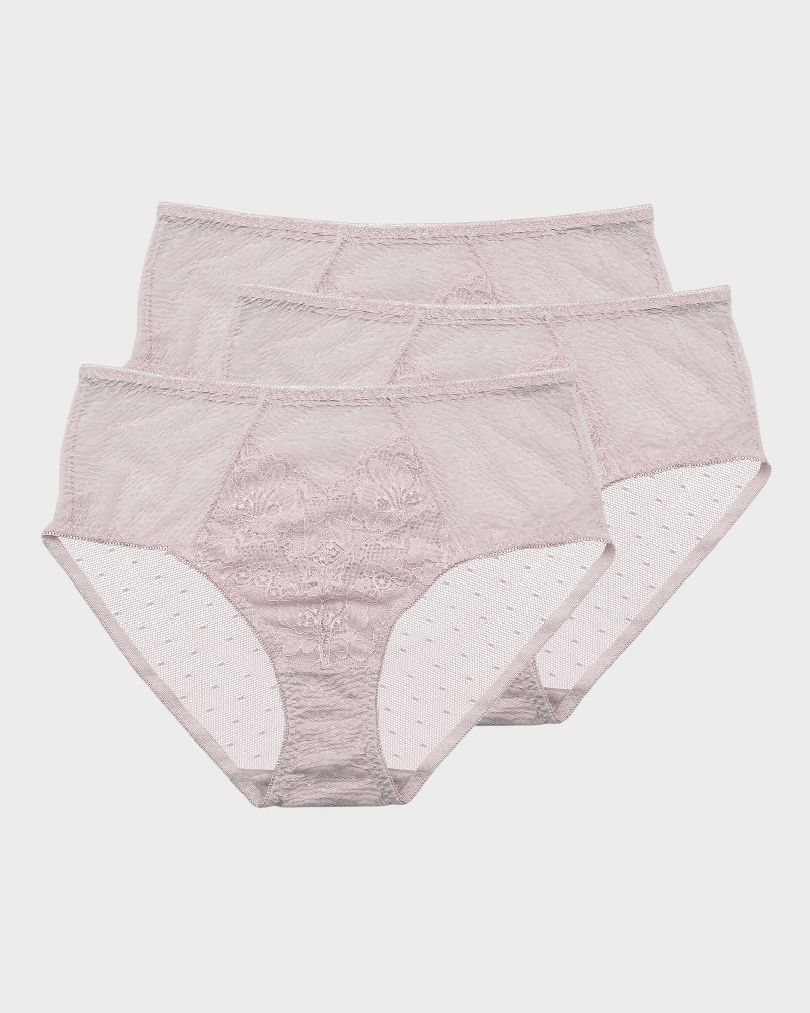 SheCurve Enchant Floral Lace Brief Underwear 3-Pack: Comfortable, Sexy, Chic