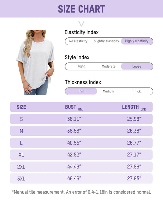 Effortless Women's Soft Loose Fit Short Sleeve Everyday Comfort Tee Shirt