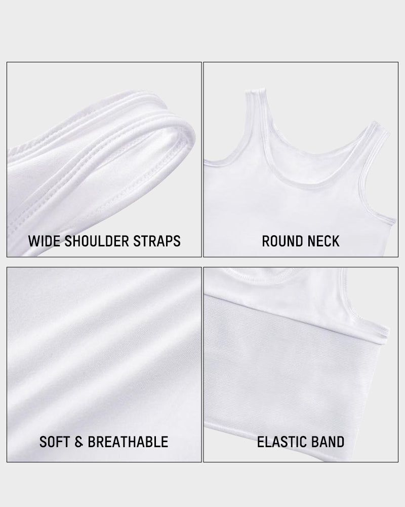 FTM Breathable Compression Chest Binder Tank Top - Comfortable Body Flattening Support
