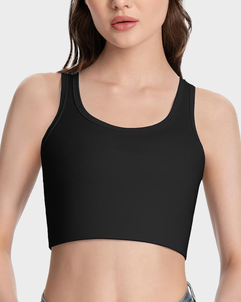 FTM Breathable Compression Chest Binder Tank Top - Comfortable Body Flattening Support