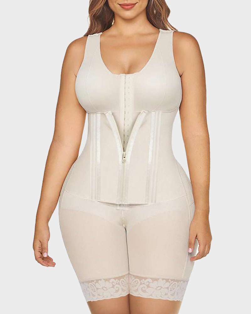 Colombian Double Tummy Control Full Body Shaper with Steel Bones