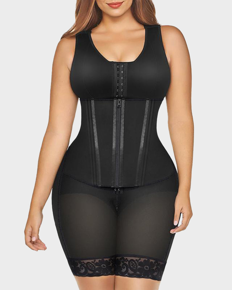 Colombian Double Tummy Control Full Body Shaper with Steel Bones