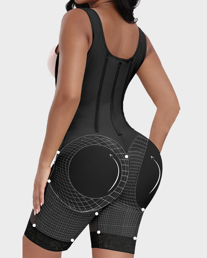 Premium Colombian Faja High-Compression Full Body Shaper with Tummy Control
