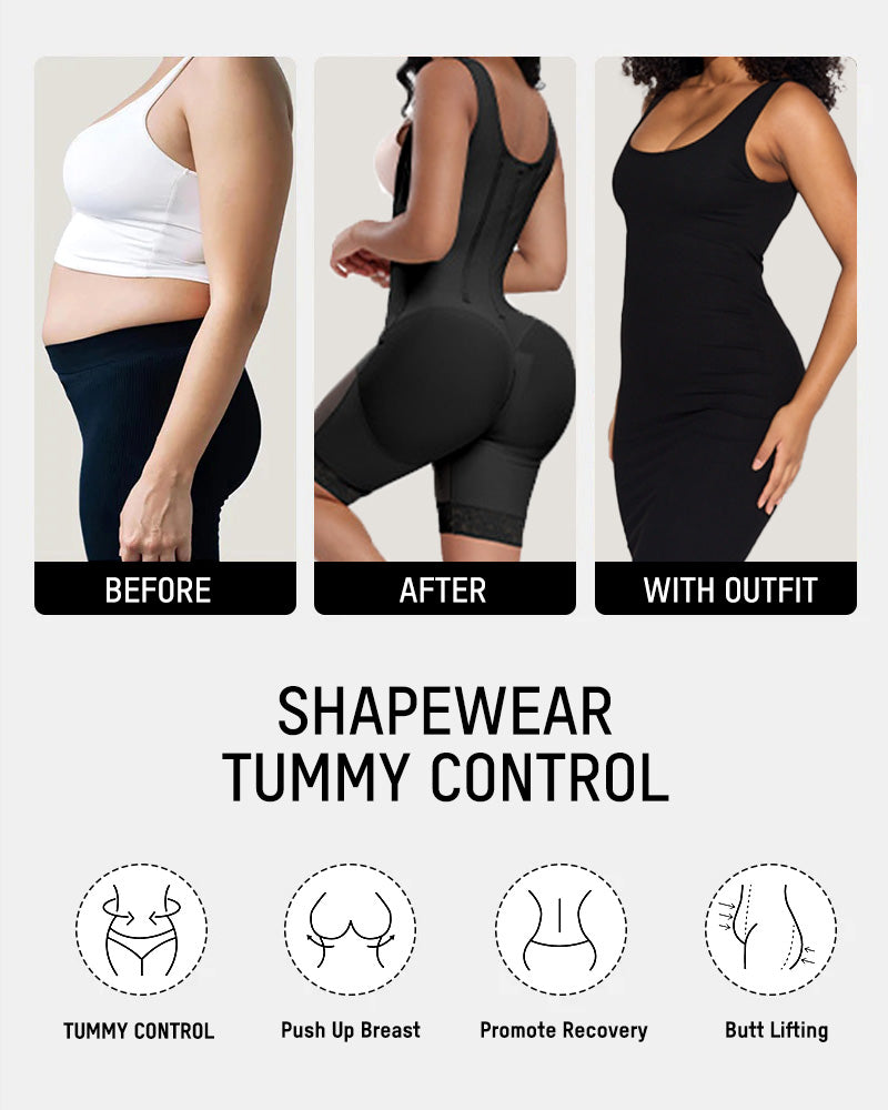 Premium Colombian Faja High-Compression Full Body Shaper with Tummy Control