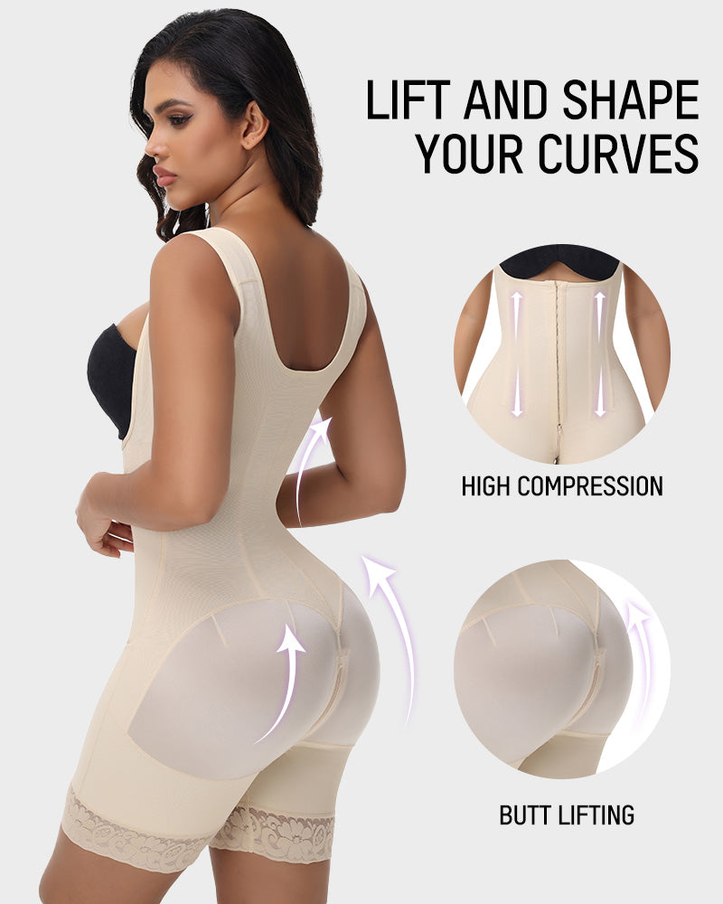 Premium Colombian Faja High-Compression Full Body Shaper with Tummy Control