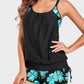 Chic Leopard Print Tankini Swimsuit: Flattering Two-Piece with Tummy Control & Support
