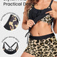 Chic Leopard Print Tankini Swimsuit: Flattering Two-Piece with Tummy Control & Support