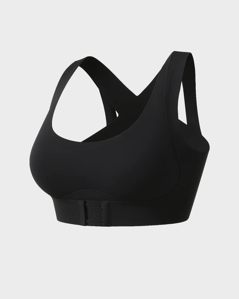 Wireless Front Closure Cross-Back Posture Bra for Superior Comfort and Support