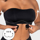 Comfort Wireless Seamless Bandeau Bra with Front Closure for Smooth Support