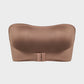 Comfort Wireless Seamless Bandeau Bra with Front Closure for Smooth Support