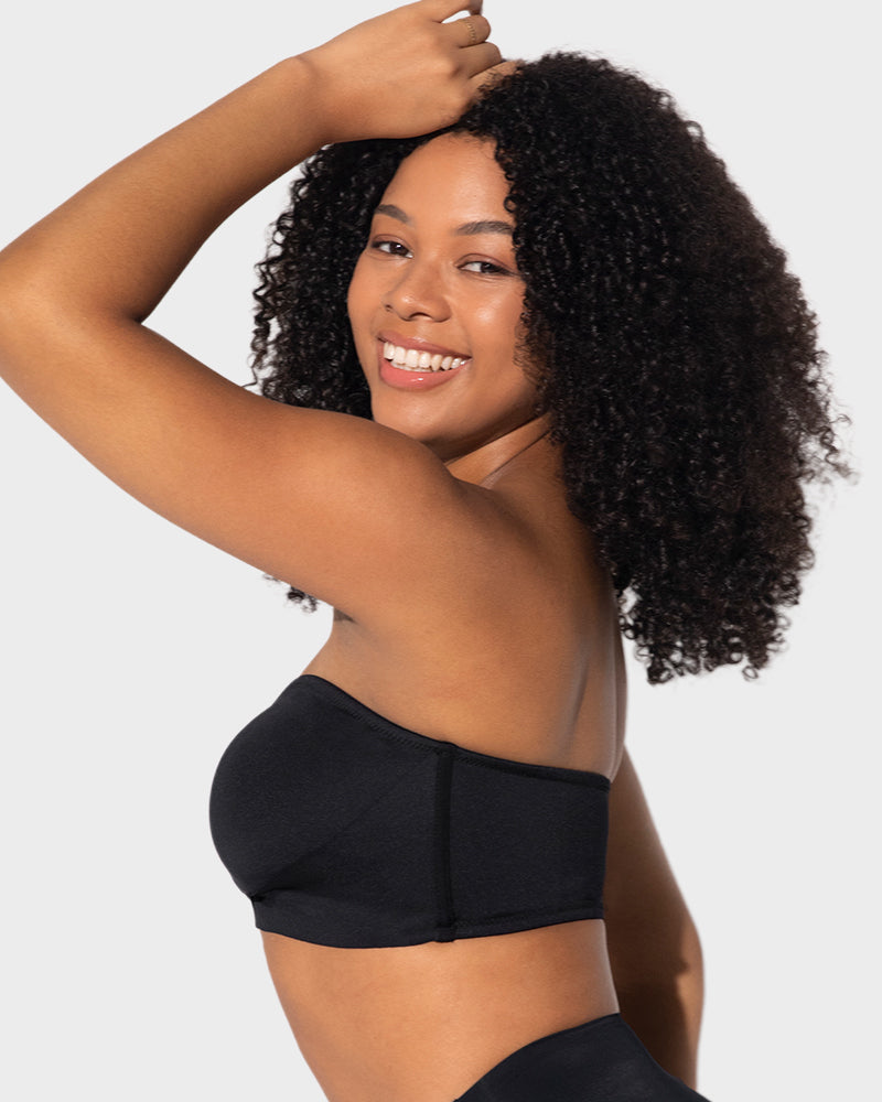 Comfort Wireless Seamless Bandeau Bra with Front Closure for Smooth Support