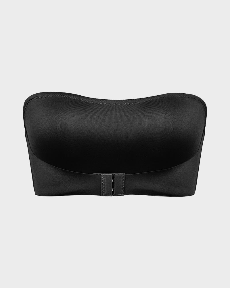 Comfort Wireless Seamless Bandeau Bra with Front Closure for Smooth Support