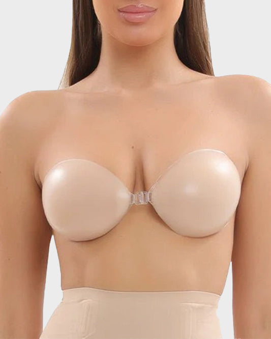 Invisible Silicone Adhesive Front Closure Sticky Bra for Backless Strapless Outfits