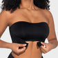 Comfort Wireless Seamless Bandeau Bra with Front Closure for Smooth Support