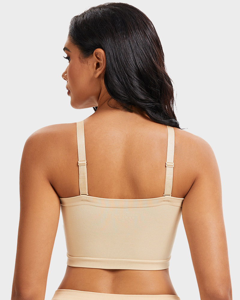 SheCurve Full-Coverage Seamless Bandeau Bra: Invisible, Wireless Comfort, Strapless Support