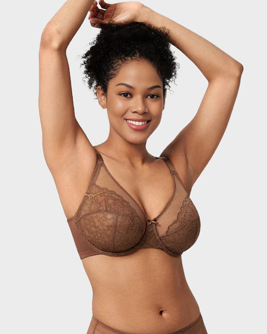 Elegant Full Coverage Lace Minimizer Bra for Comfortable Everyday Support