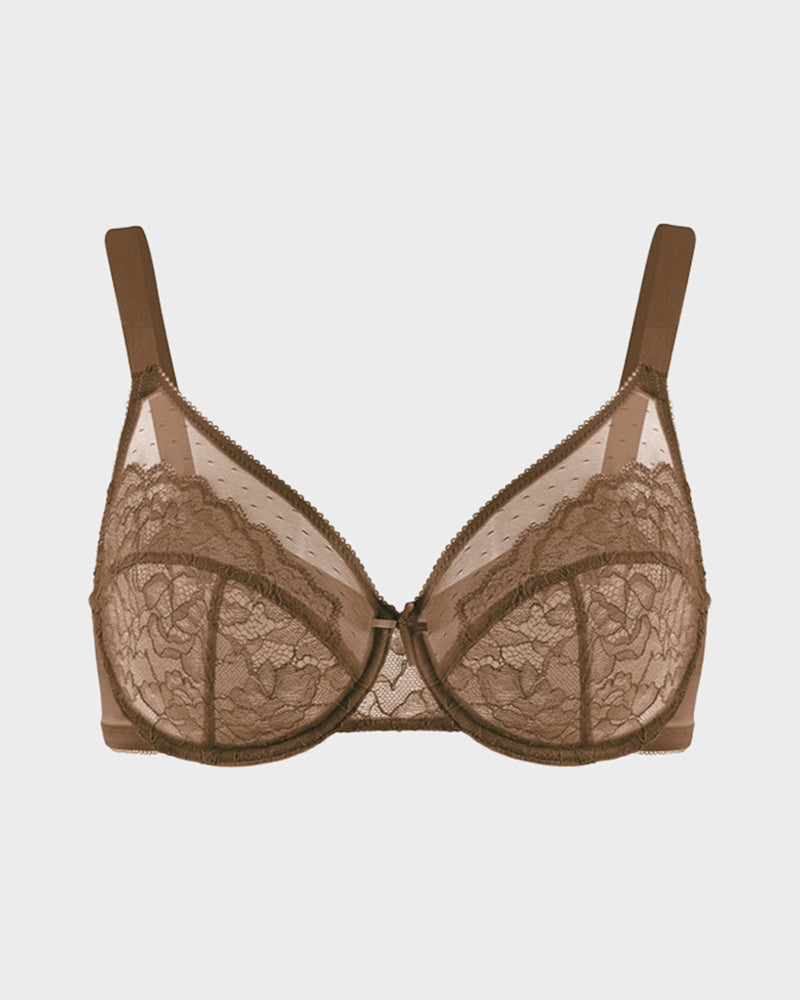 Elegant Full Coverage Lace Minimizer Bra for Comfortable Everyday Support