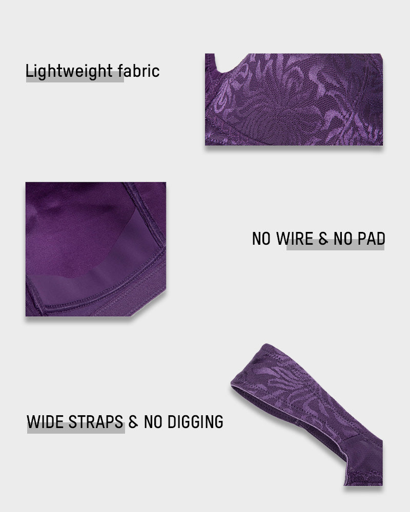 Ultimate Wire-Free Full Coverage Minimizer Bra for Plus Size Comfort