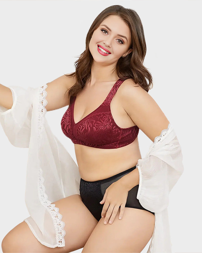 Seamless Full Coverage Wire-Free Minimizer Bra: Ultimate Comfort & Sleek Silhouette