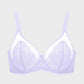 Elegant Purple Full Coverage Lace Minimizer Bra for Plus Size Support