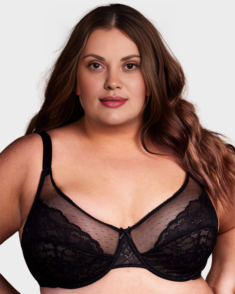Elegant Full Coverage Lace Minimizer Bra for Comfortable Everyday Support