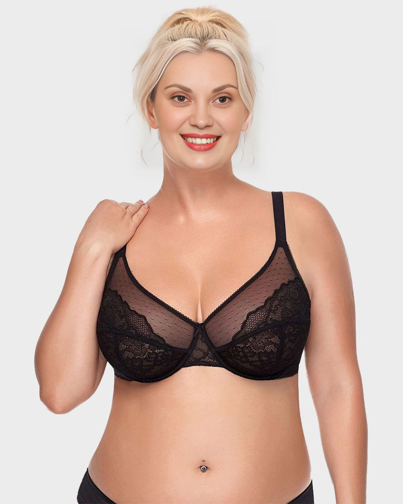 Elegant Full Coverage Lace Minimizer Bra for Comfortable Everyday Support