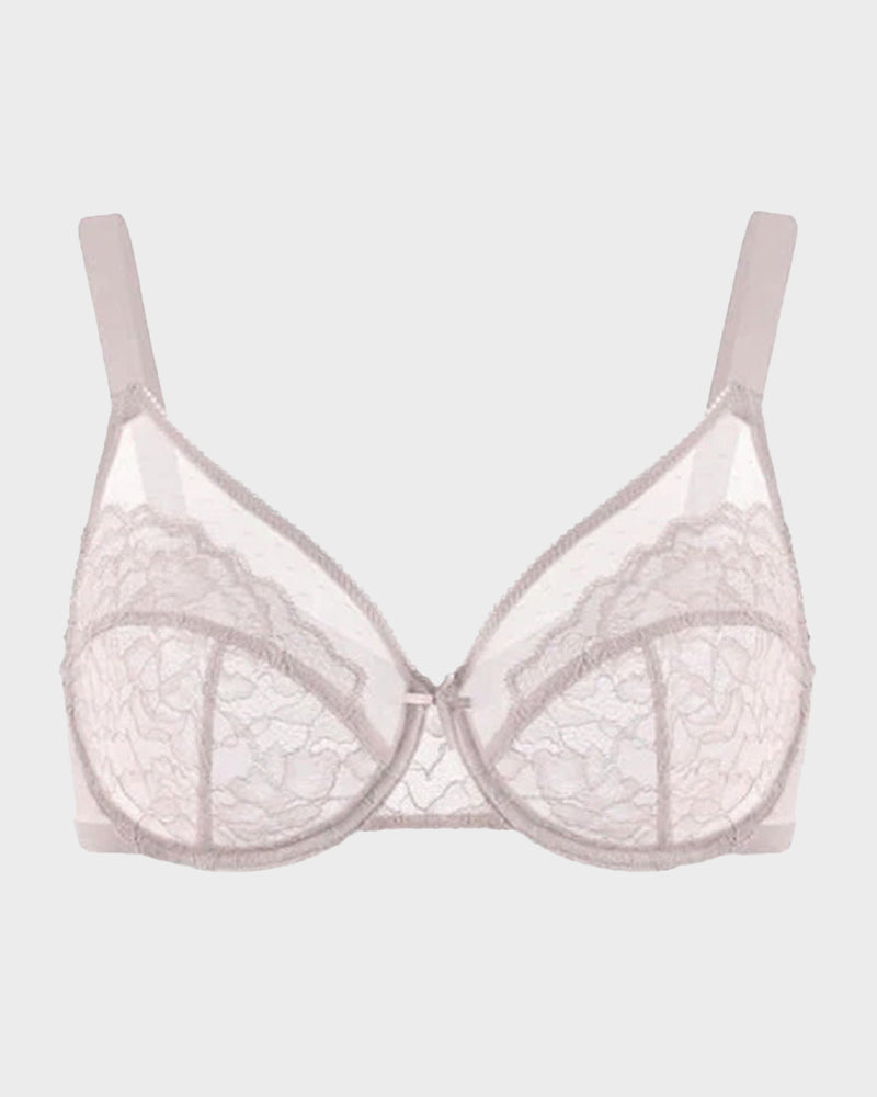 Shecurve Women's Elegant Full Coverage Lace Minimizer Bra with Underwire Support