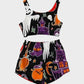 Cozy Glow-in-the-Dark Flannel Pajama Set with Spooky Pumpkin & Ghost
