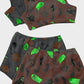 Cozy Glow-in-the-Dark Flannel Pajama Set with Spooky Pumpkin & Ghost