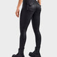 High-Waist Faux Leather Cargo Leggings: Sculpting, Squat-Proof, Breathable, with Pockets