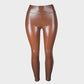 Stylish High-Waist Faux Leather Leggings: Matte, Glossy, Fleece-Lined, Tummy Control