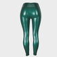 Stylish High-Waist Faux Leather Leggings: Matte, Glossy, Fleece-Lined, Tummy Control